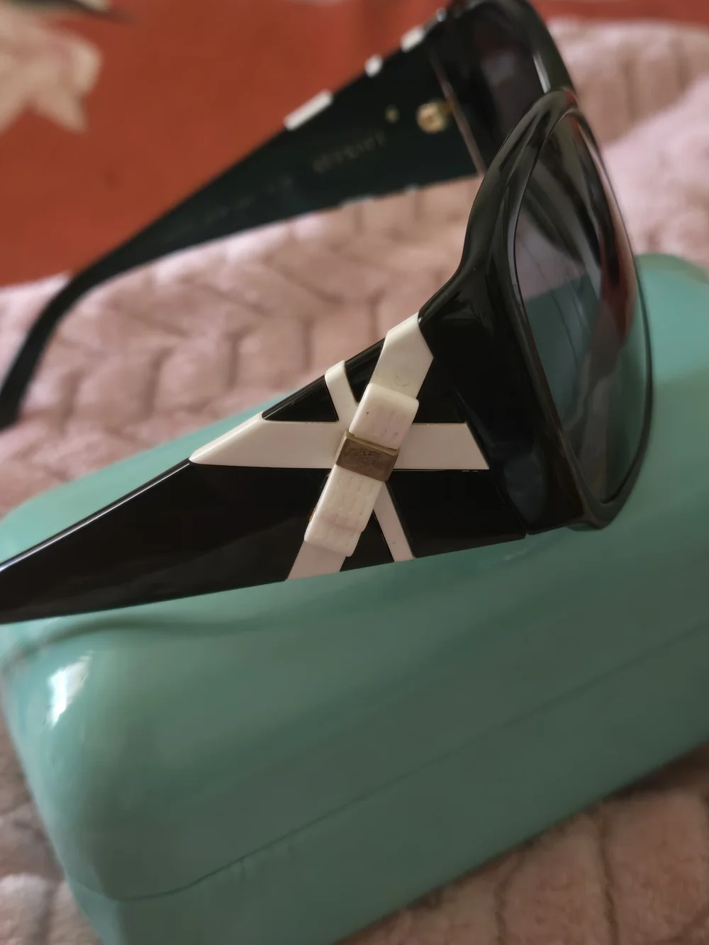 Versace MOD 4171 Y2K Glam Bow Black Women's Fashion Sunglasses with White Accent